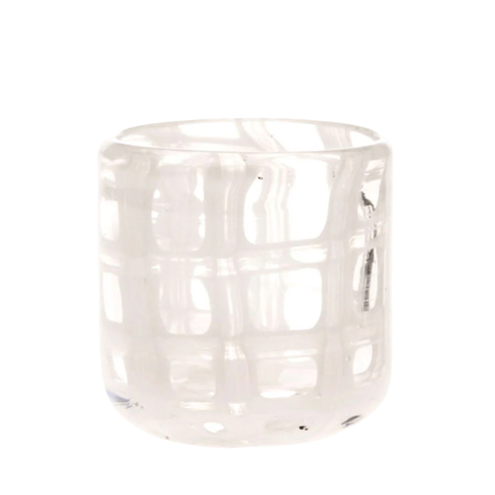 Black & White Glass Modern Flower Vase - Image 3