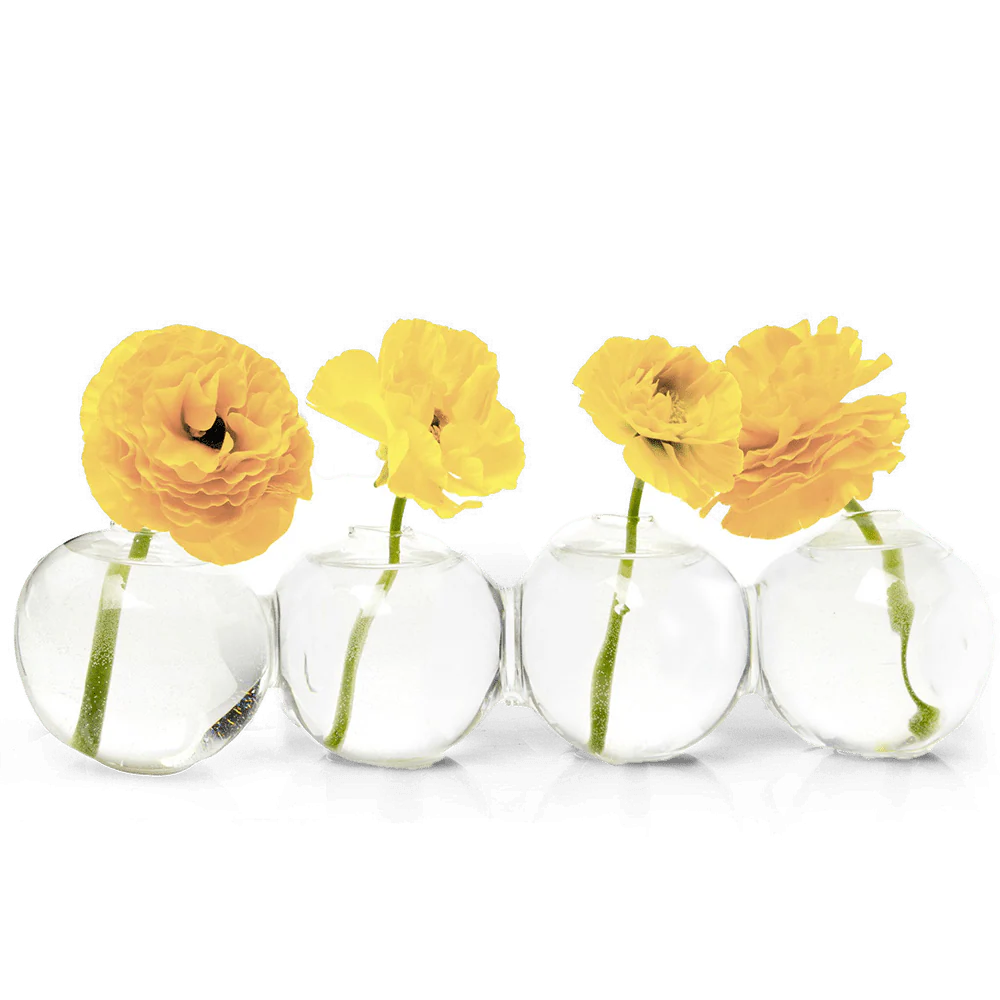 Caterpillar Glass Modern Clear Flower Vase - Image 5