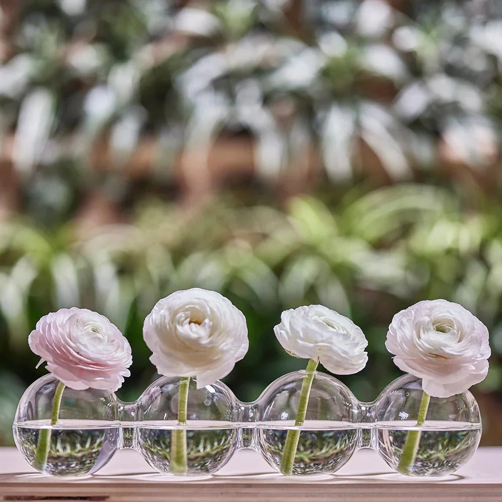 Caterpillar Glass Modern Clear Flower Vase - Image 8