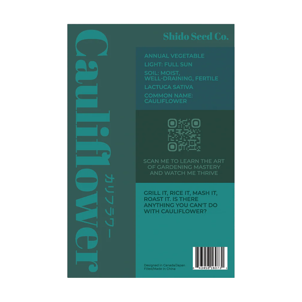 Cauliflower Vegetable Seeds Packet - Image 2