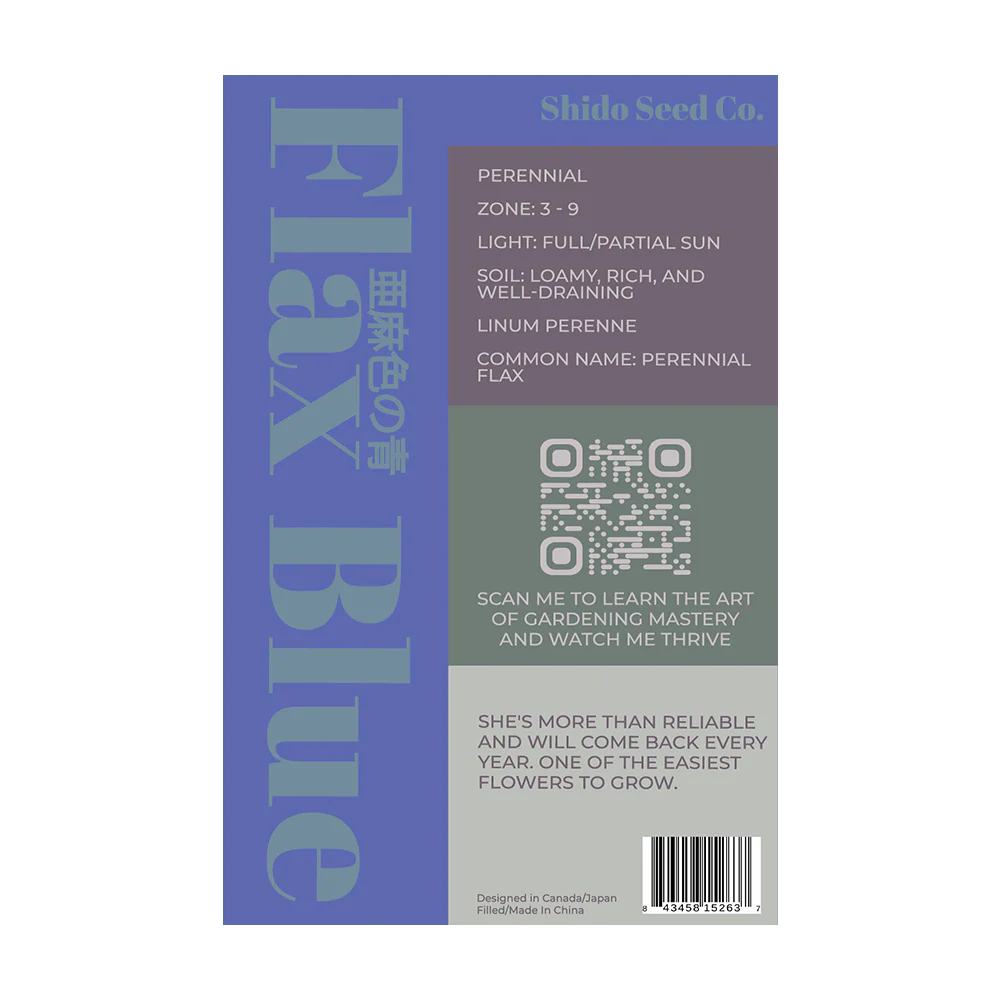 Flax Blue Flower Seeds Packet - Image 2
