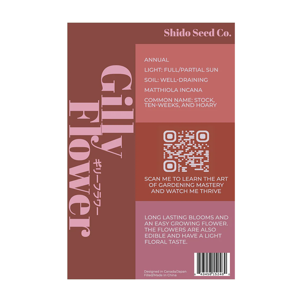 Gilly Flower Seeds Packet - Image 2
