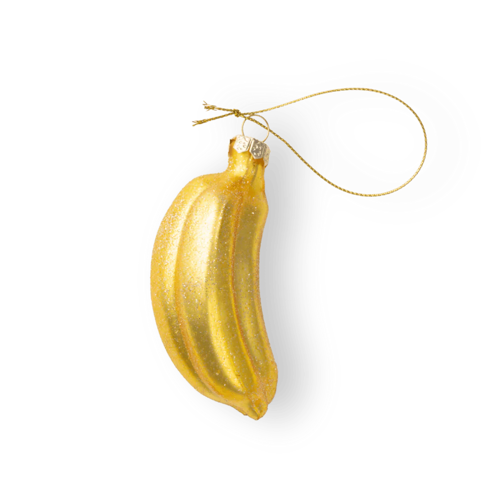 Golden Banana Bunch Ornament