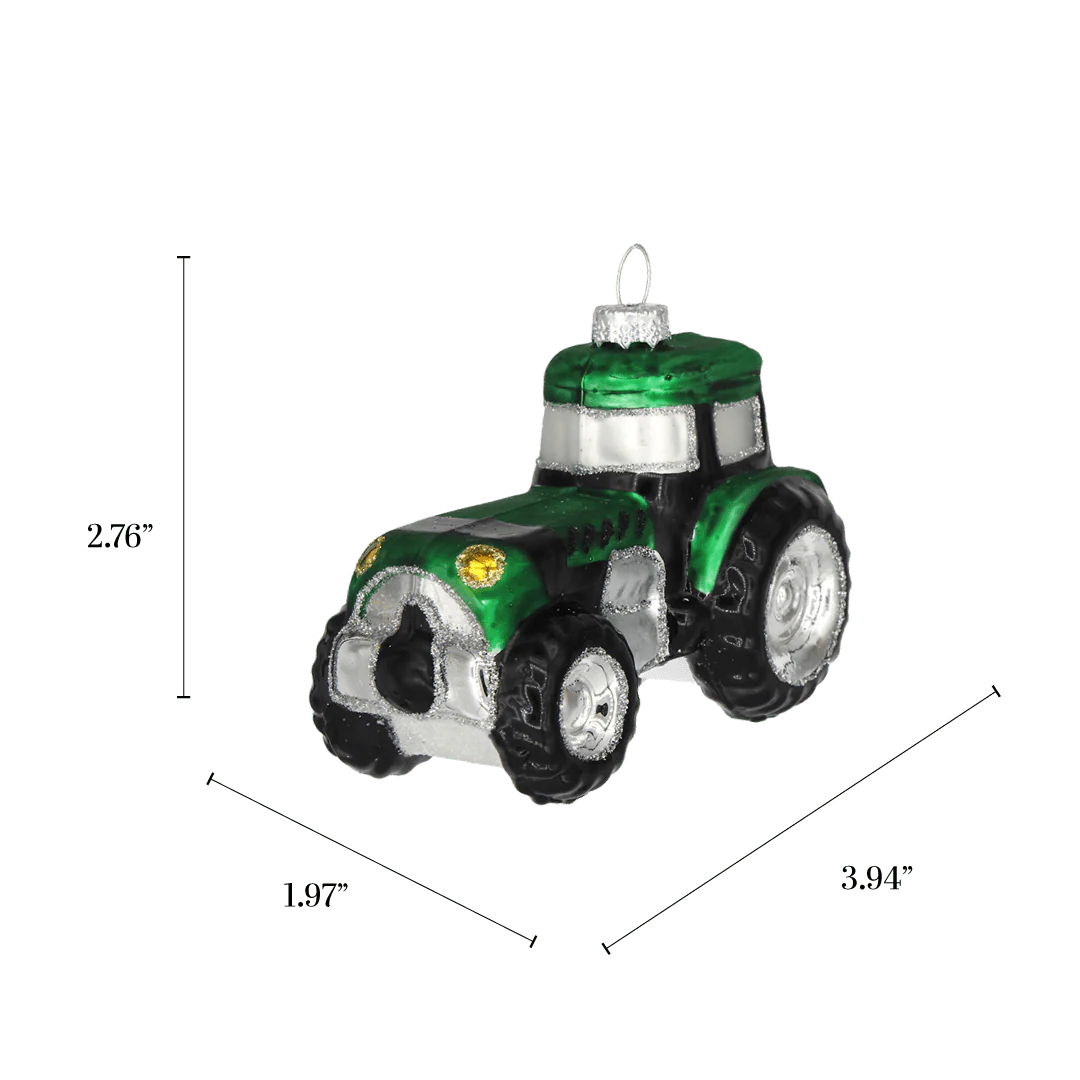 Green Tractor Ornament - Image 3