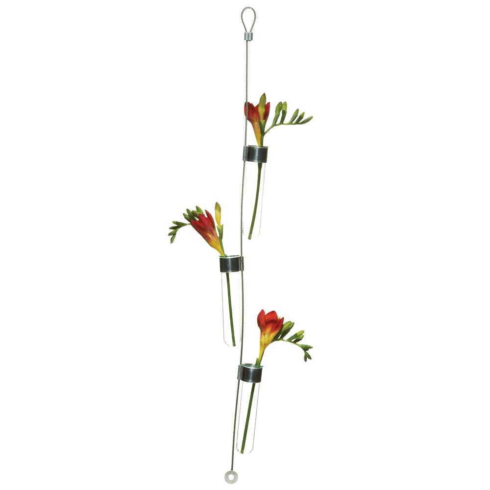 Hanging Airplane Cable & Glass Flower Vase - Image 2