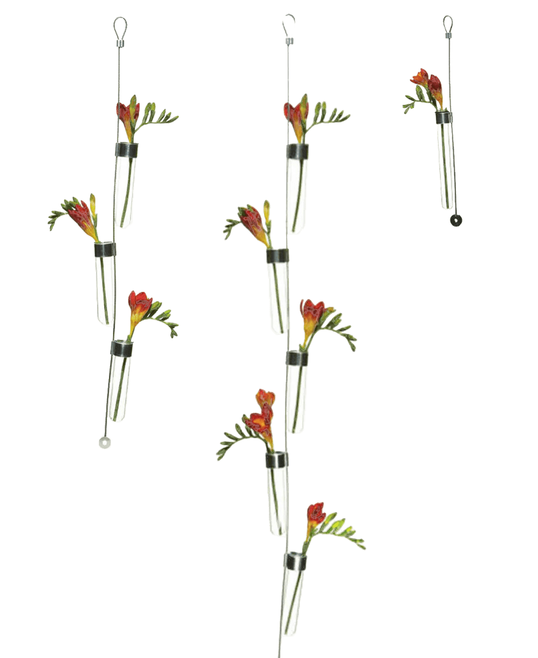 Hanging Airplane Cable & Glass Flower Vase - Image 3