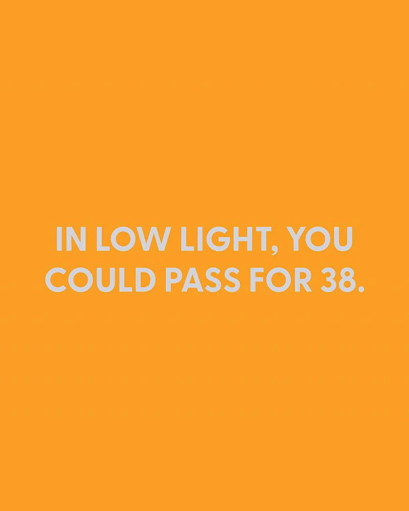 In low light, you could pass for 38. - Greeting Card
