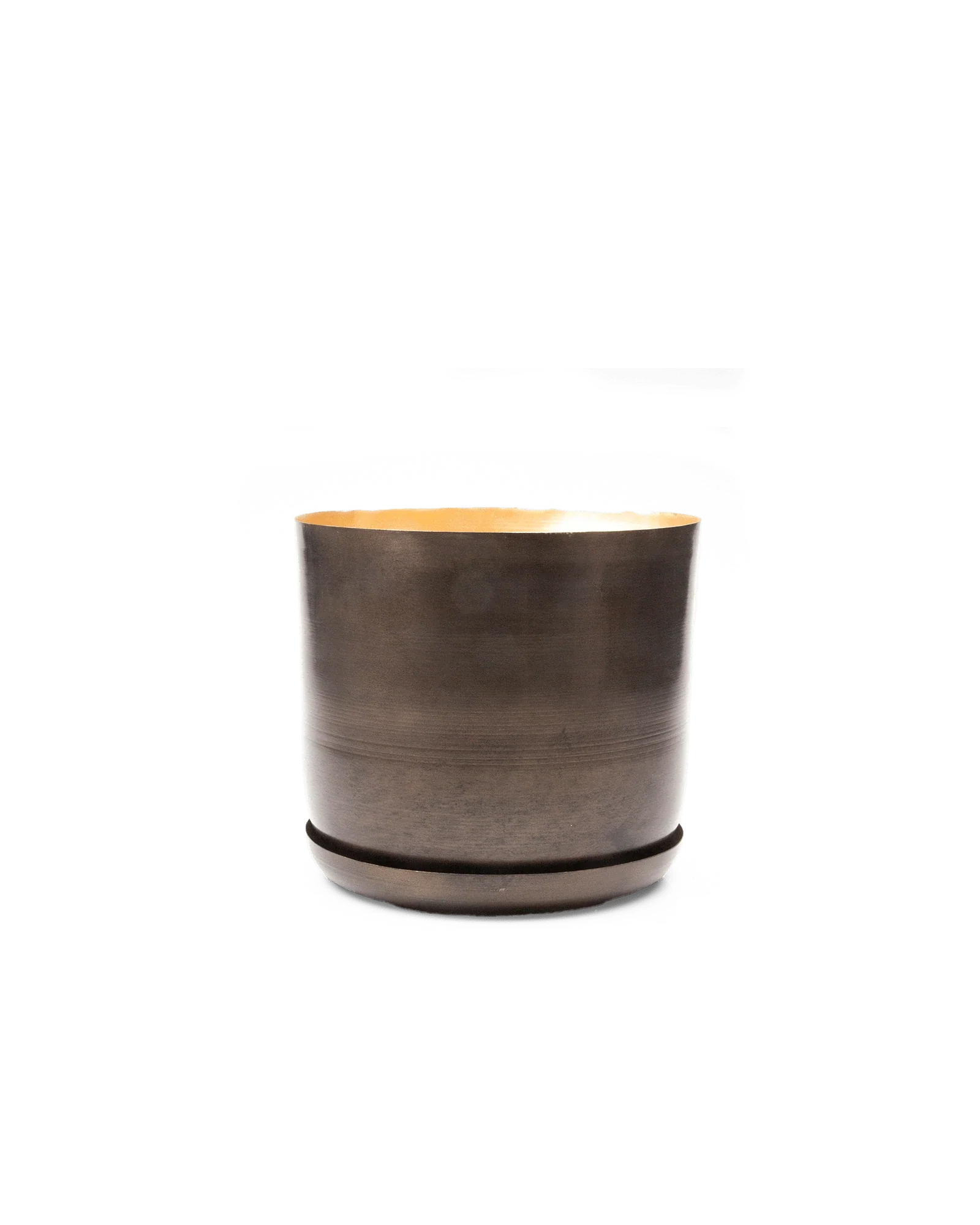 Joe Large Metal Pot With Drainage Hole, Bronzed Brown - Image 3