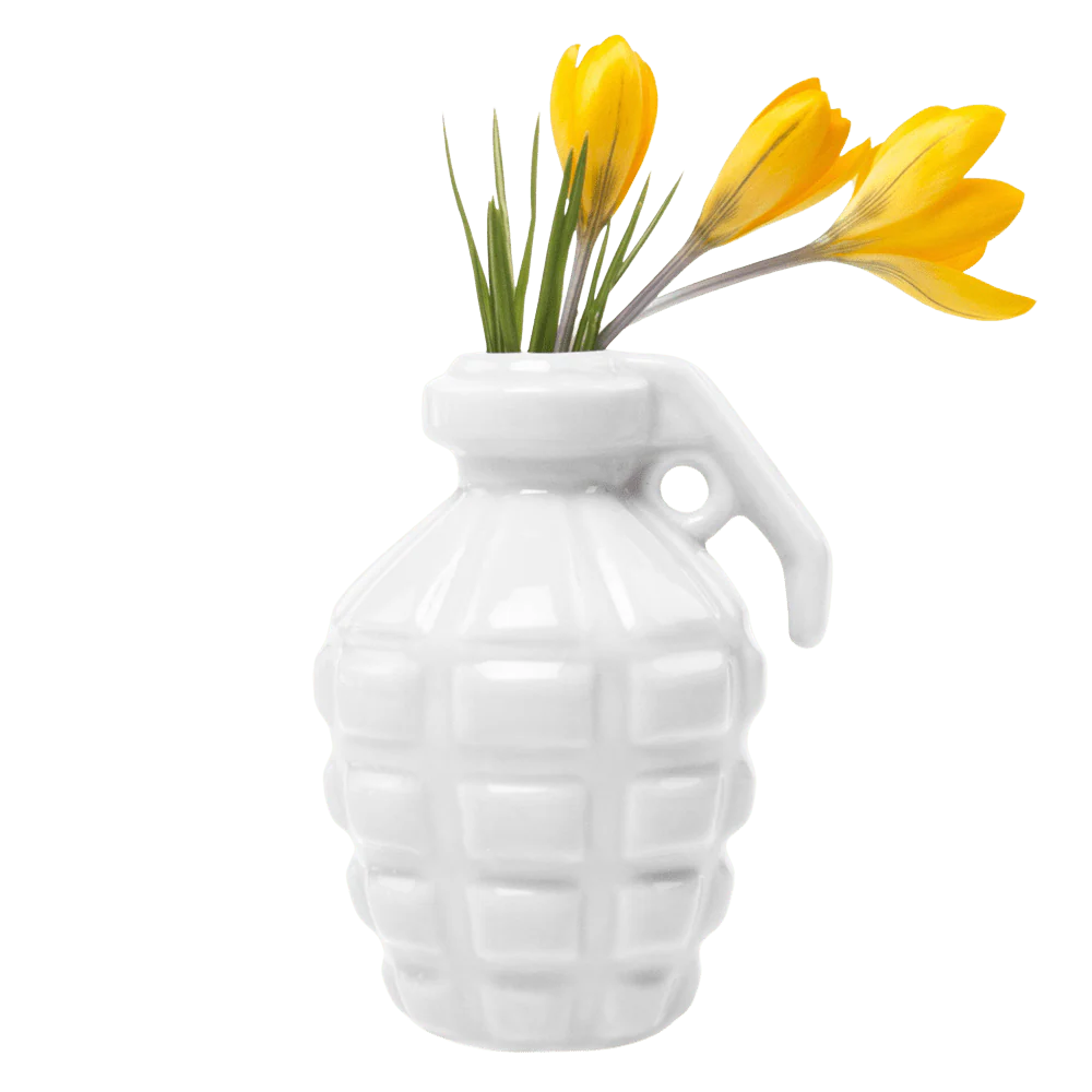 Kapow Ceramic Grenade Flower Vase Unique - Image 14