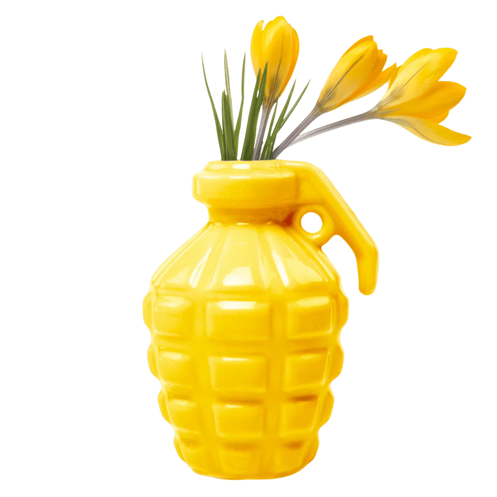 Kapow Ceramic Grenade Flower Vase Unique - Image 17