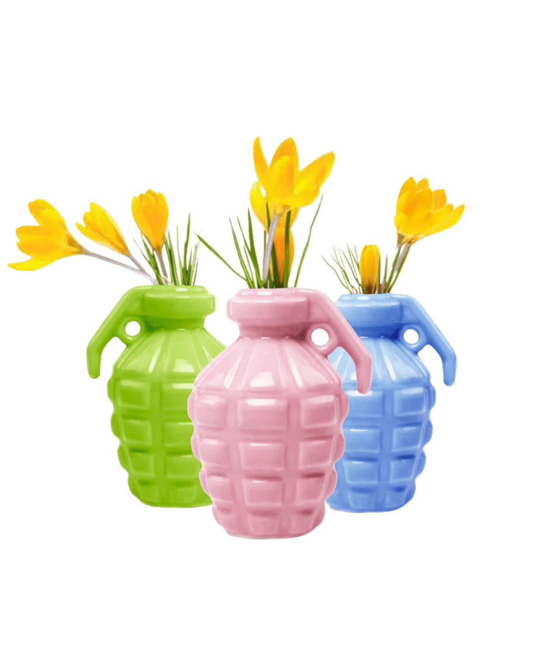 Kapow Ceramic Grenade Flower Vase Unique - Image 3