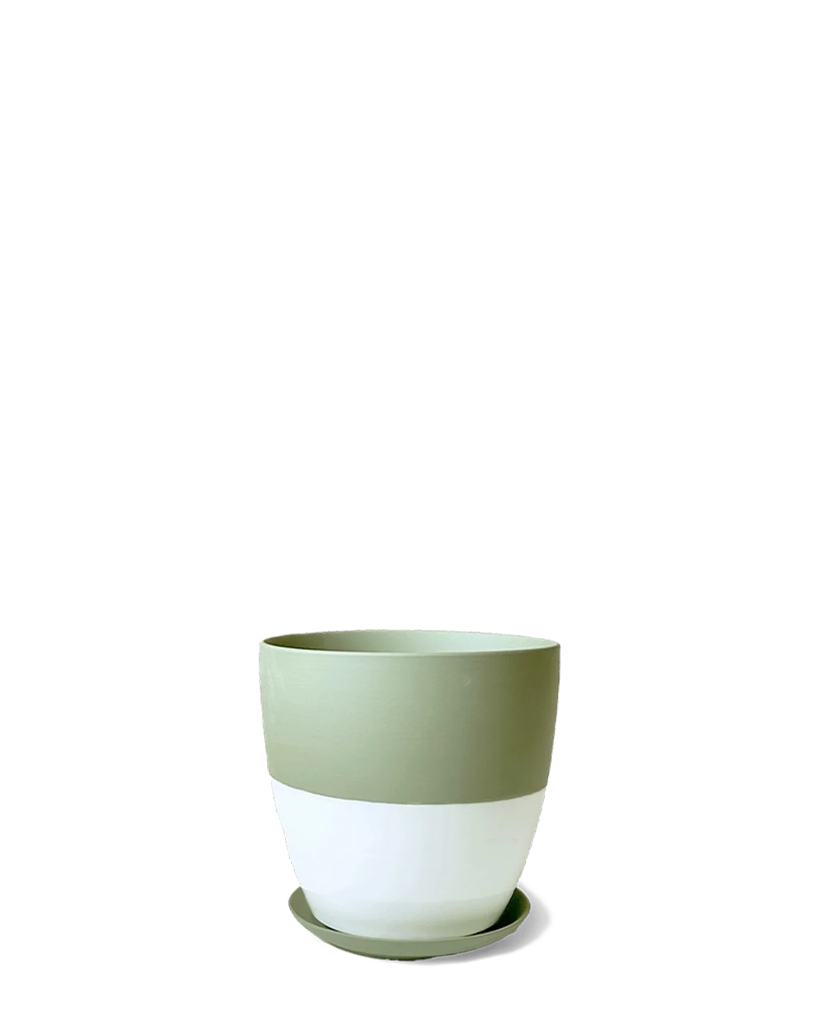 Dyad Large Porcelain Plant Pot, Olive