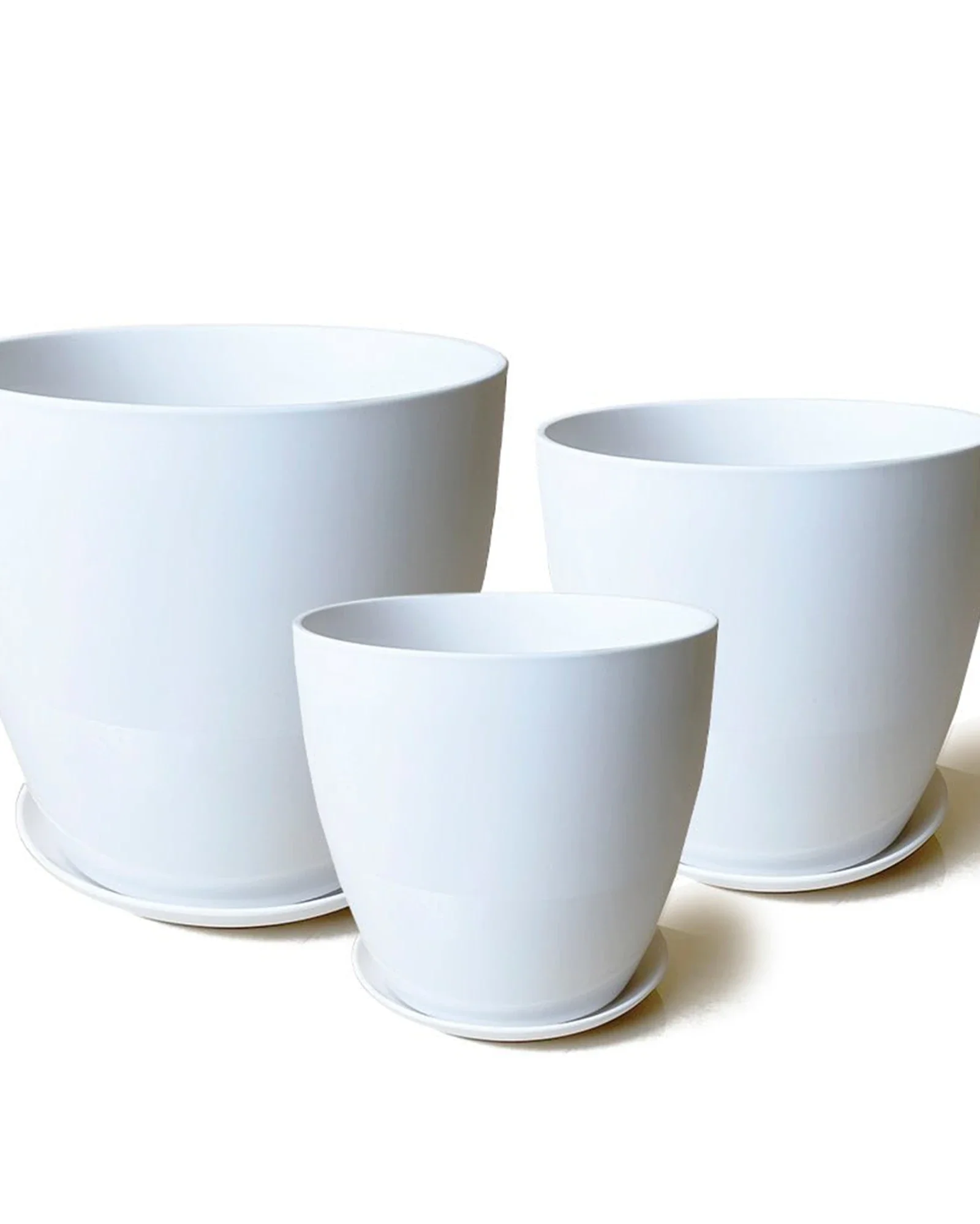 Dyad Large Porcelain Plant Pot, White - Image 2