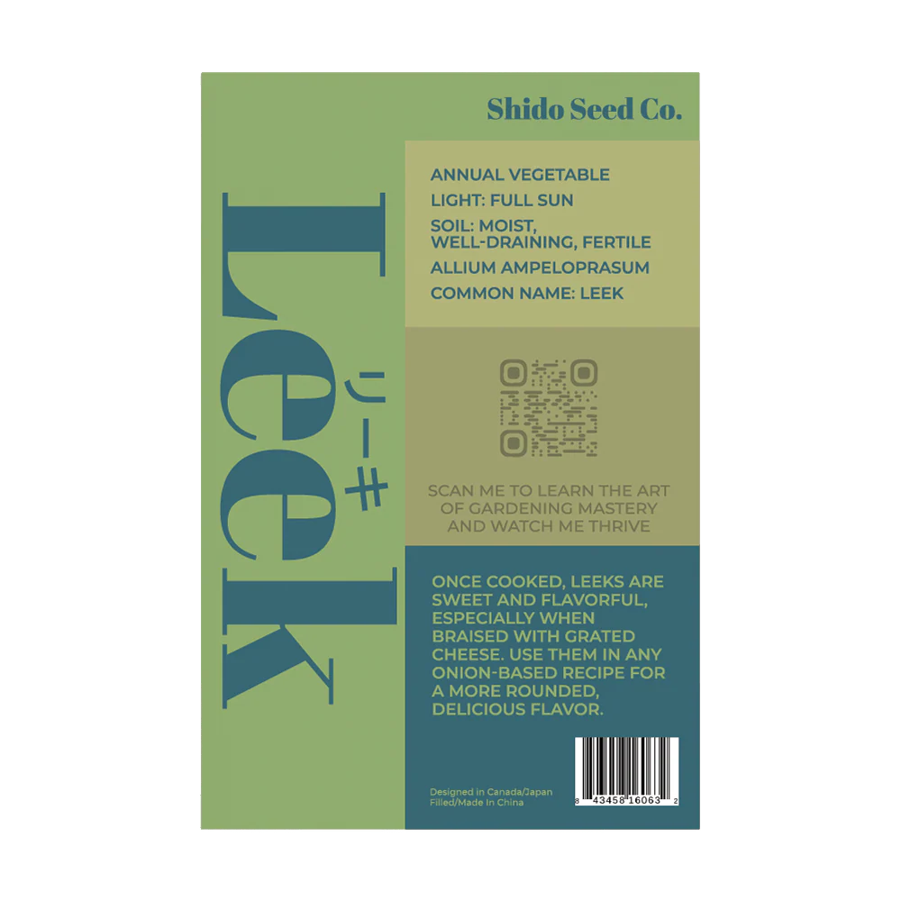 Leek Vegetable Seeds Packet - Image 2