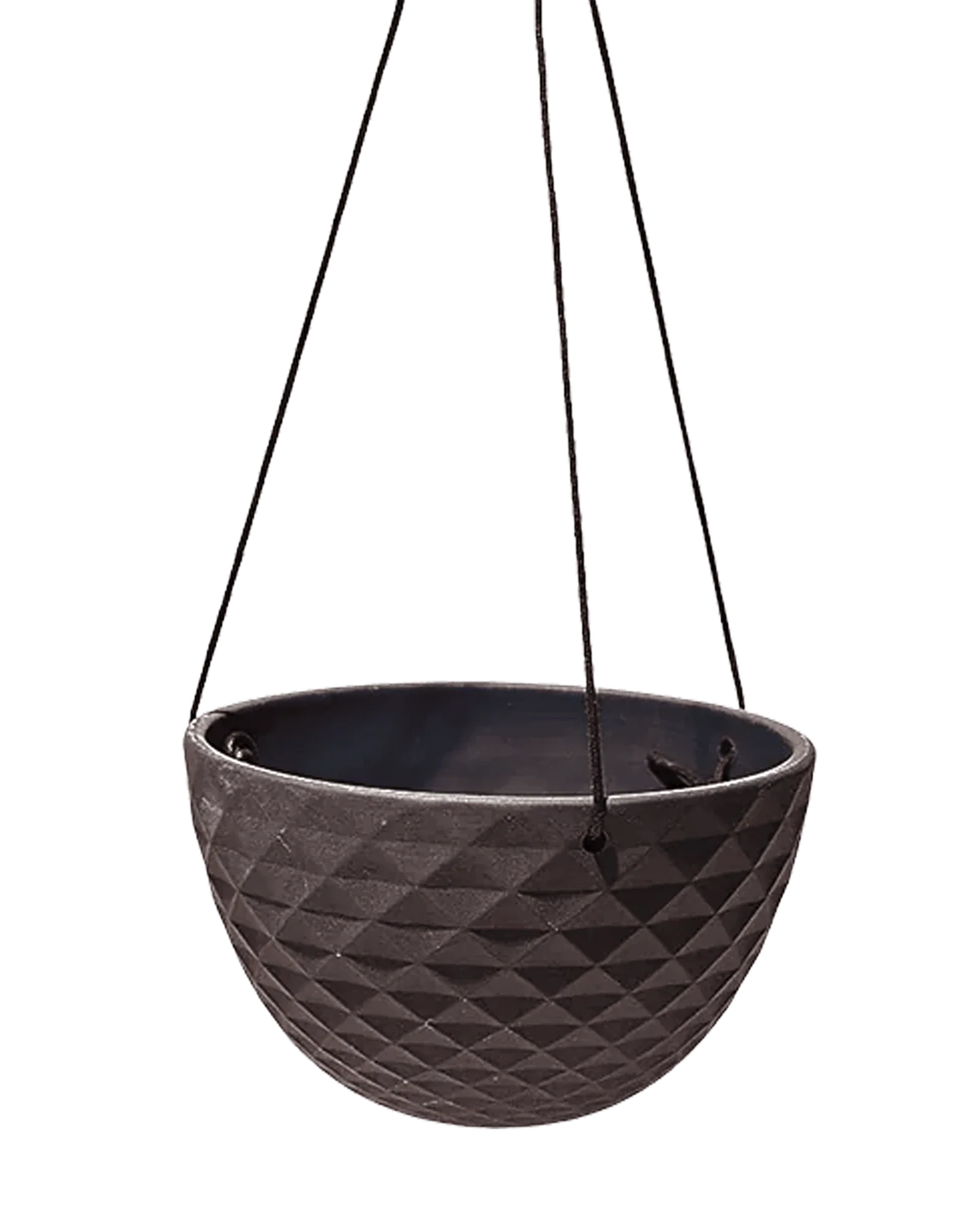 Mini Mofo Porcelain Modern Hanging Planter - Black - Image 3