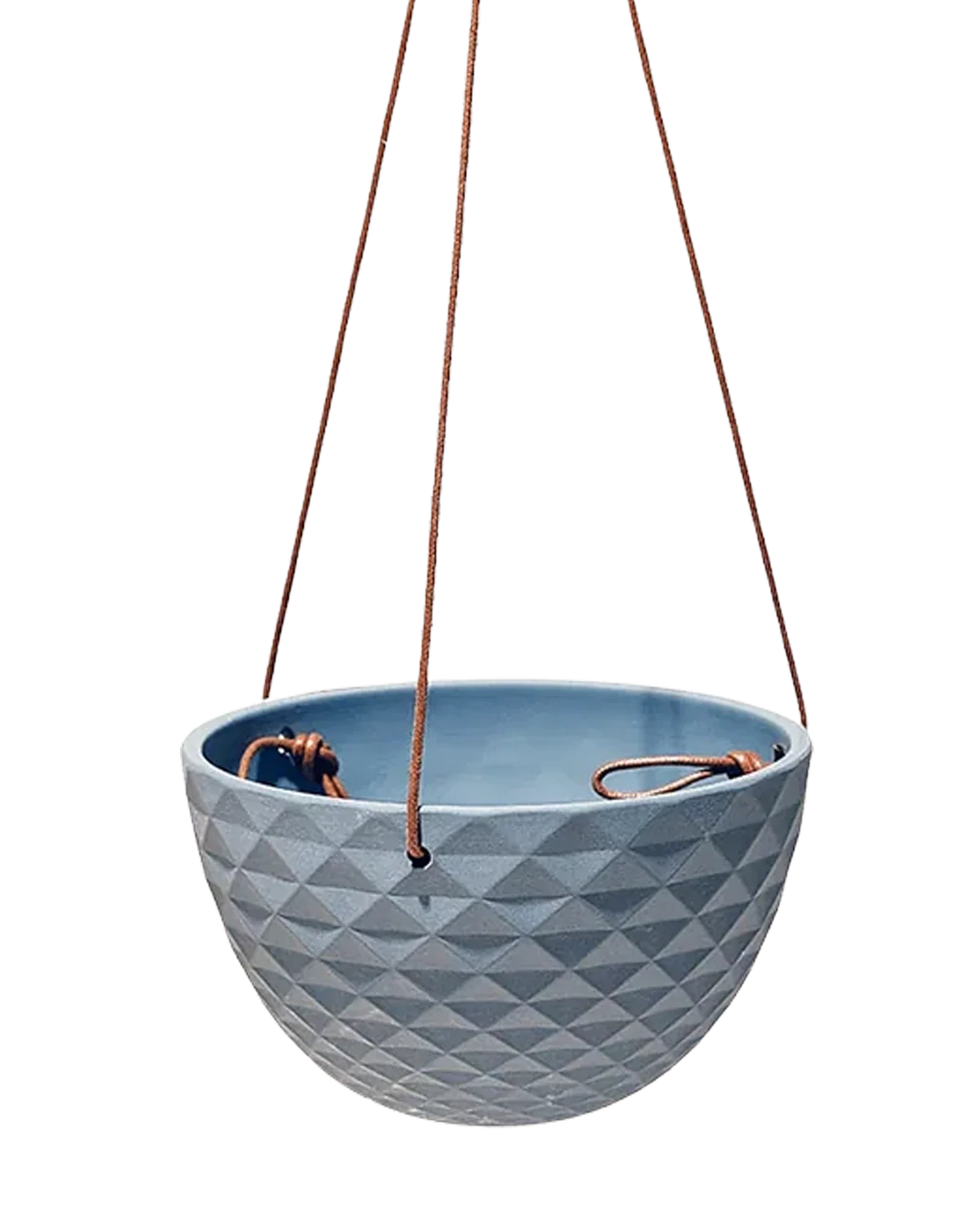 Mini Mofo Porcelain Modern Hanging Planter - Blue Grey - Image 3