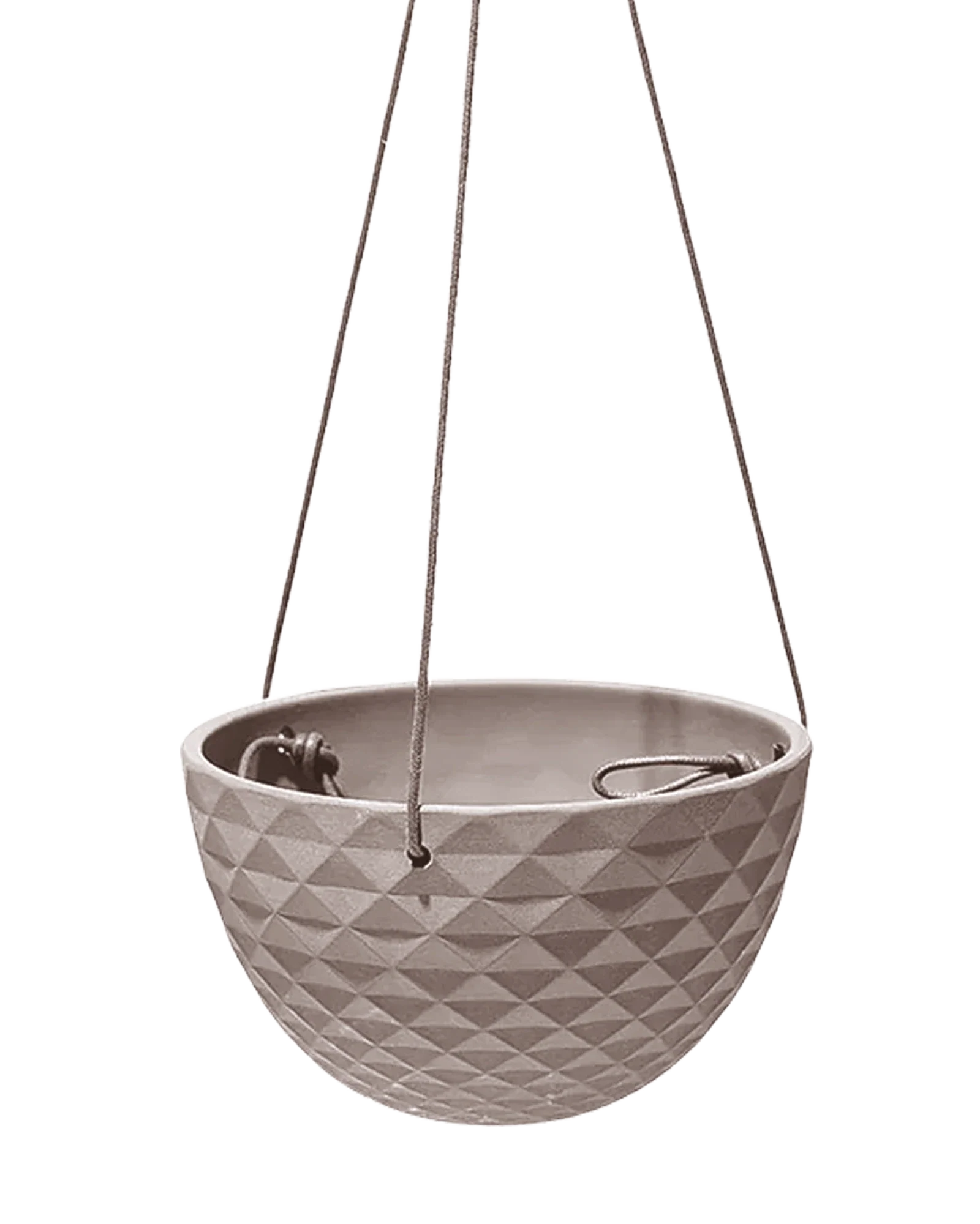 Mini Mofo Porcelain Modern Hanging Planter - Light Grey - Image 3