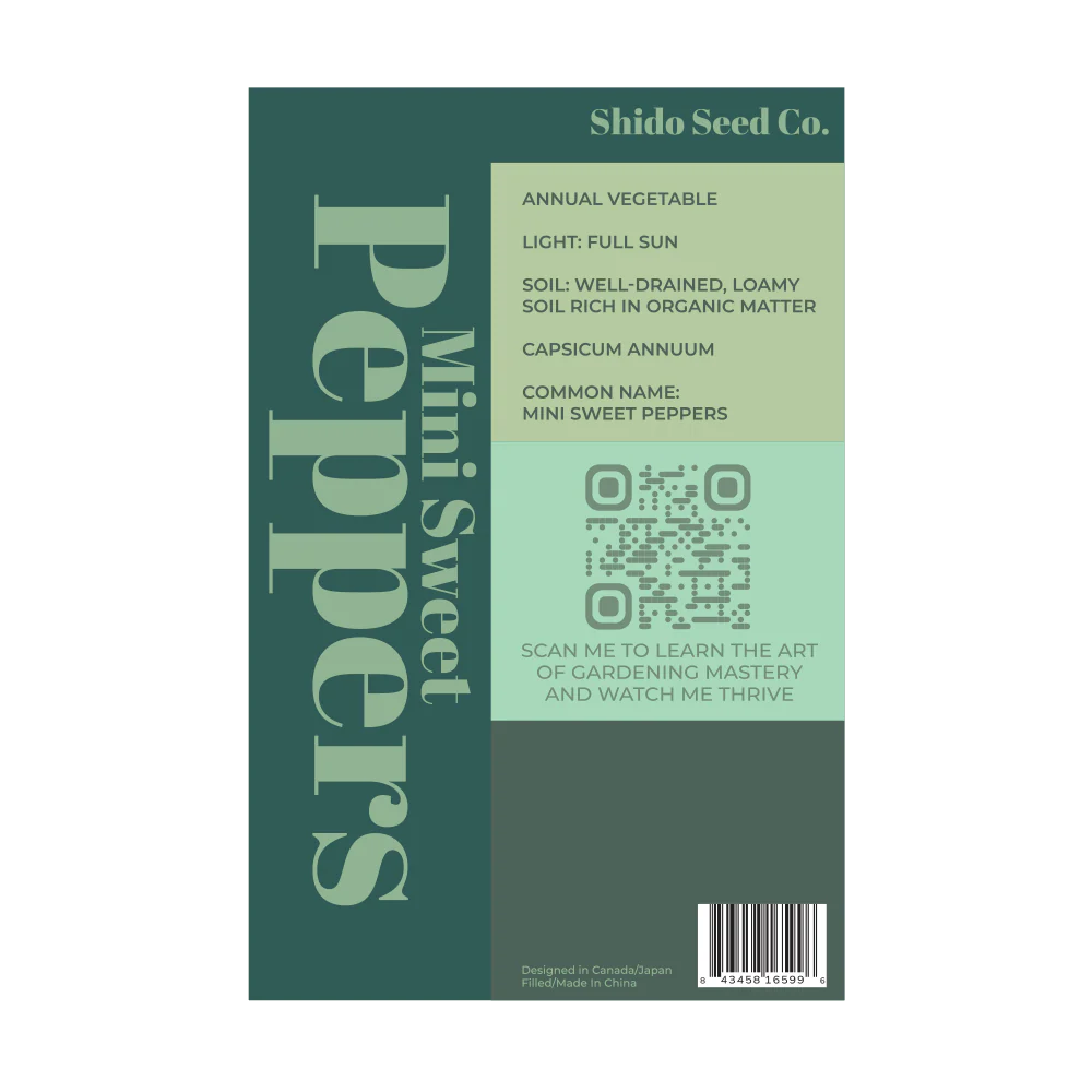 Mini Sweet Peppers Vegetable Seeds Packet - Image 2