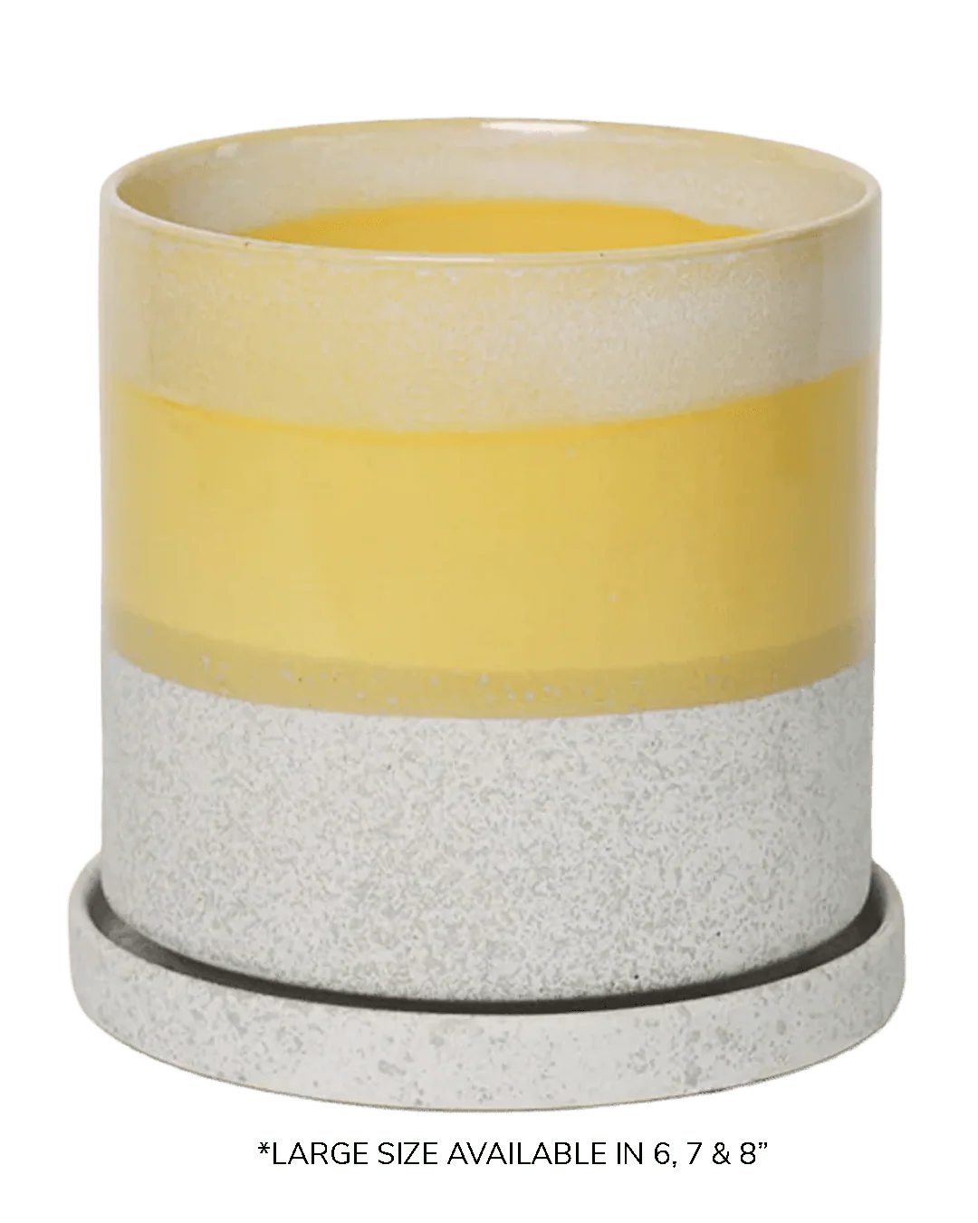 Minute Large Ceramic Pot with Drainage Hole and Saucer, Boombastic - Image 5