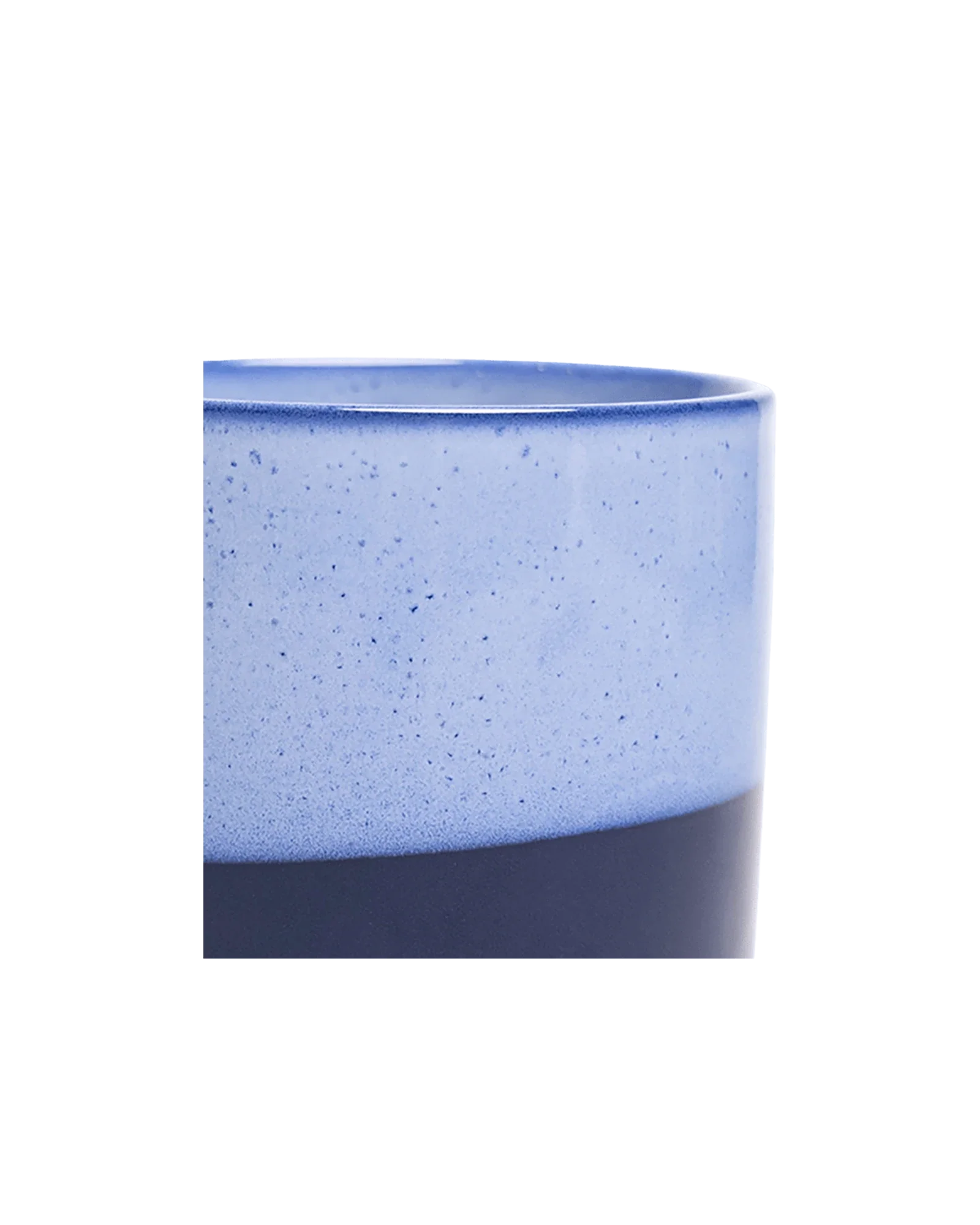 Minute Large Ceramic Pot with Drainage Hole and Saucer, Cobalt Blue - Image 4