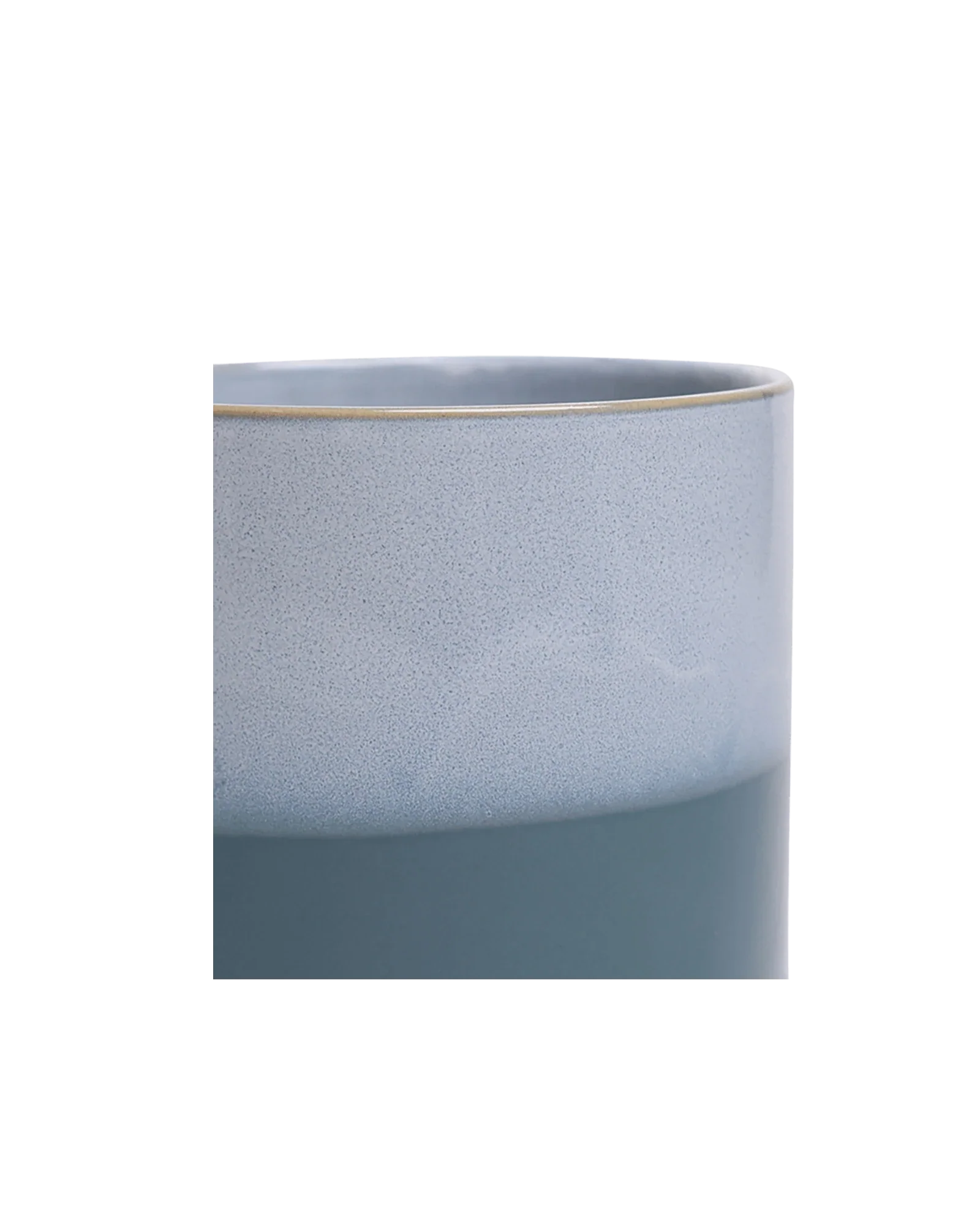 Minute Small Ceramic Pot with Drainage Hole and Saucer, Blue Aqua - Image 4