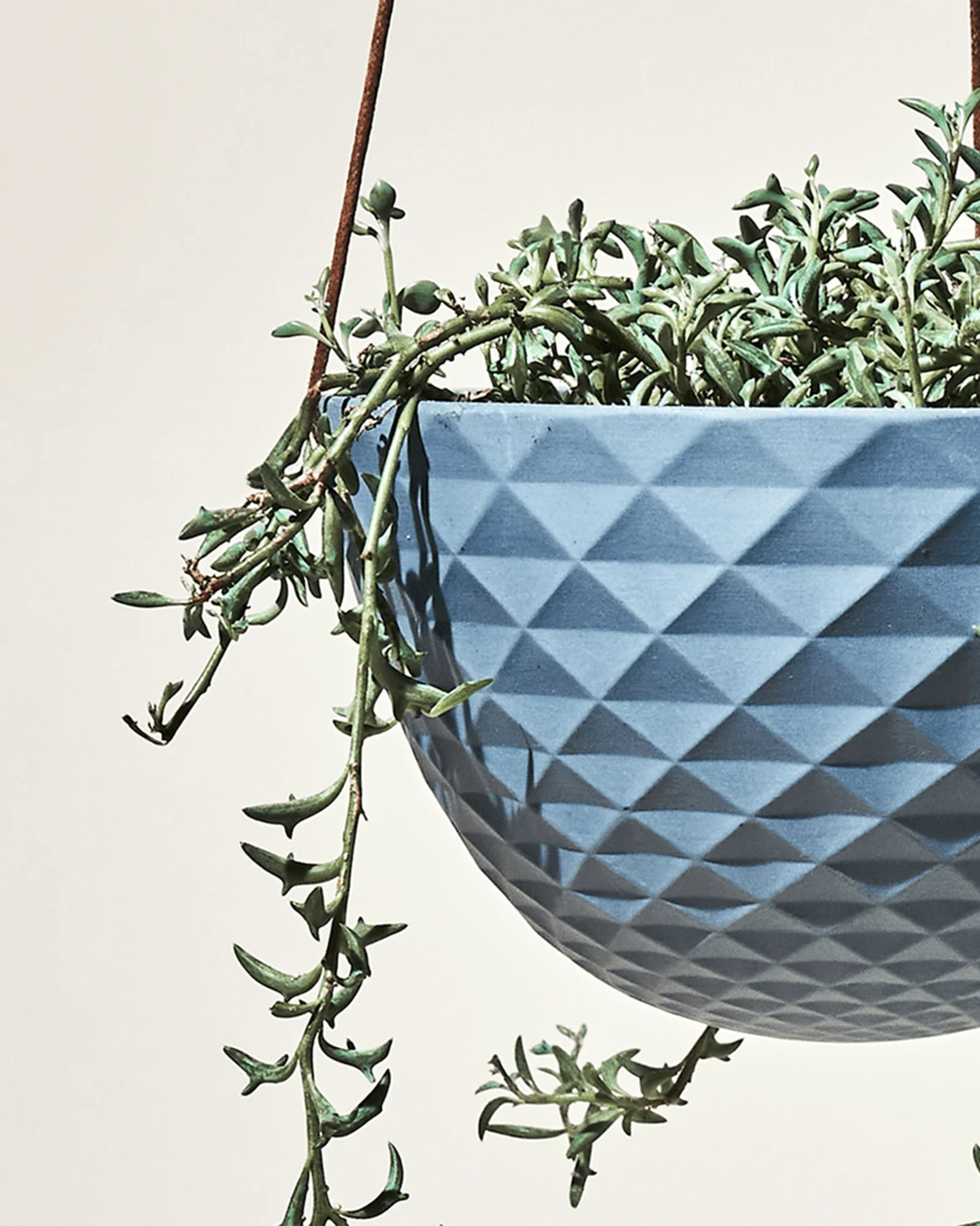 Mofo Porcelain Modern Hanging Planter - Blue Grey - Image 3