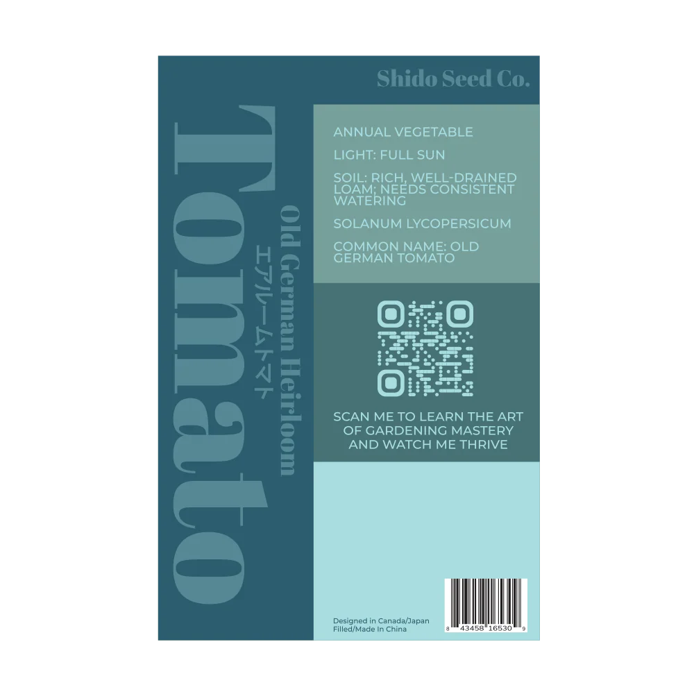 Old German Heirloom Tomato Vegetable Seeds Packet - Image 2