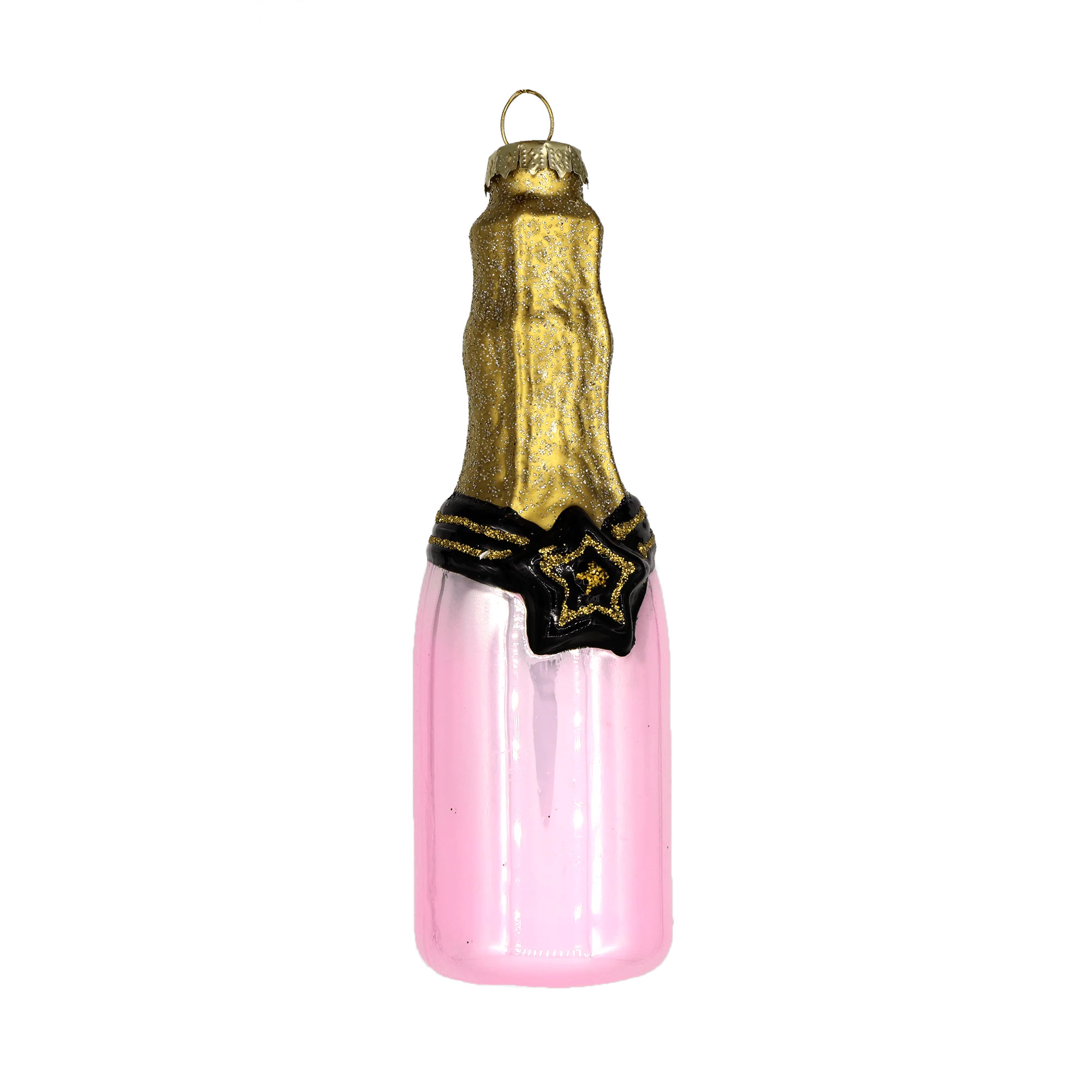 Pink Champagne Bottle Ornament
