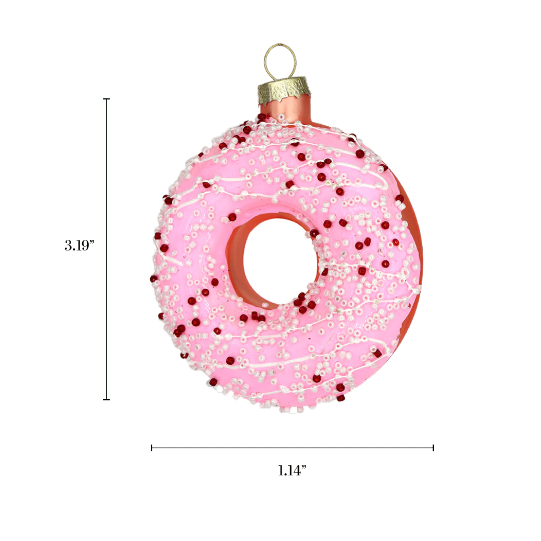 Pink Sprinkles Donut Ornament - Image 2