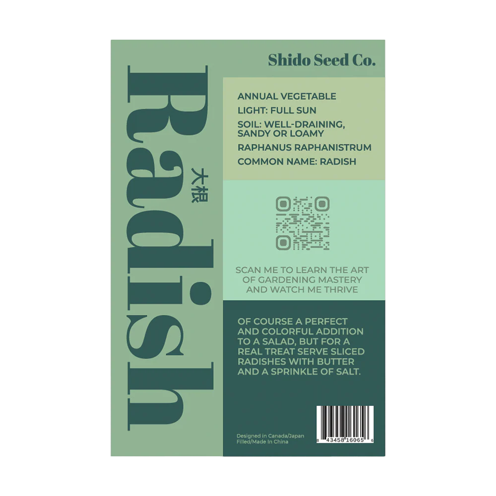 Radish Vegetable Seeds Packet - Image 2