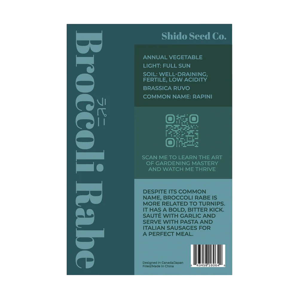 Rapini Vegetable Seeds Packet - Image 2
