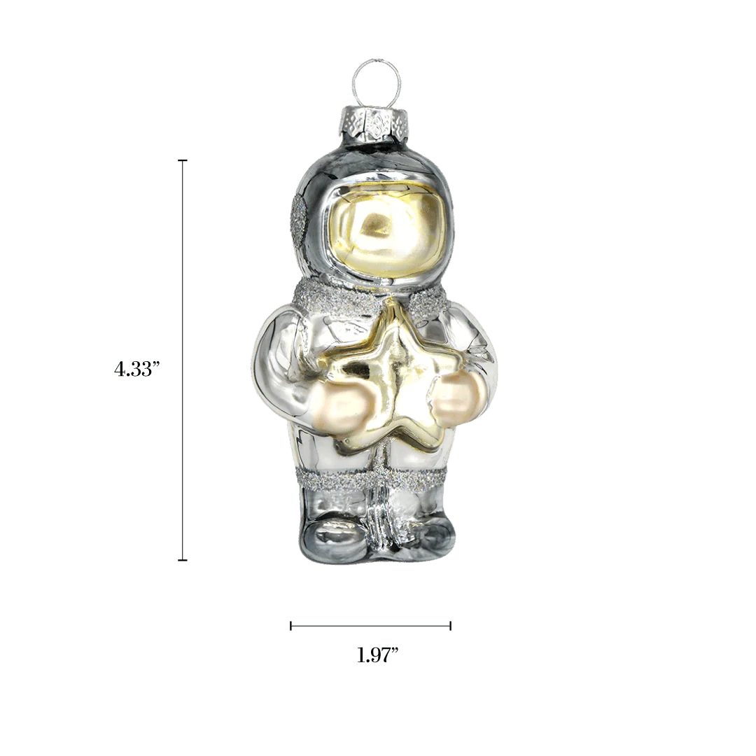 Silver Astronaut with Star Ornament - Image 2