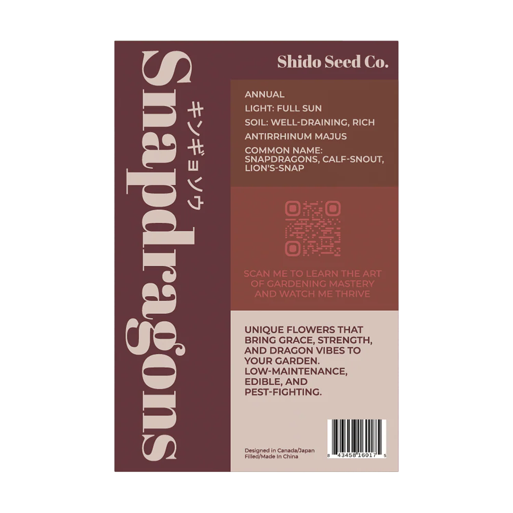 Snapdragon Flower Seeds Packet - Image 2