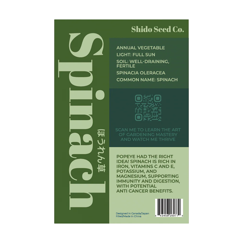 Spinach Vegetable Seeds Packet - Image 2