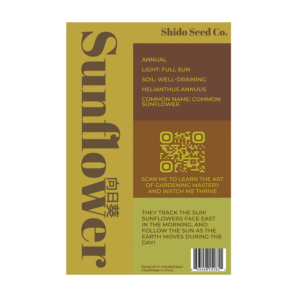 Sunflower Flower Seeds Packet - Image 2