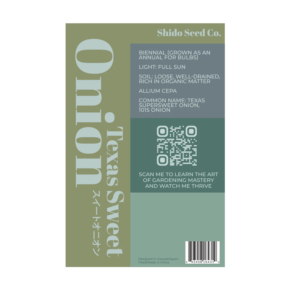 Texas Super Sweet Onion Vegetable Seeds Packet - Image 2