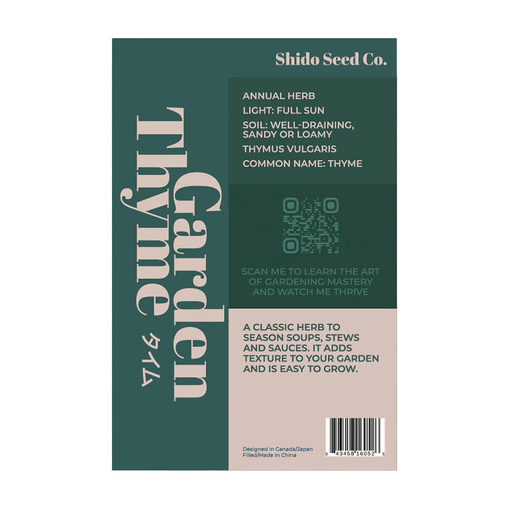 Thyme Herb Seeds Packet - Image 2
