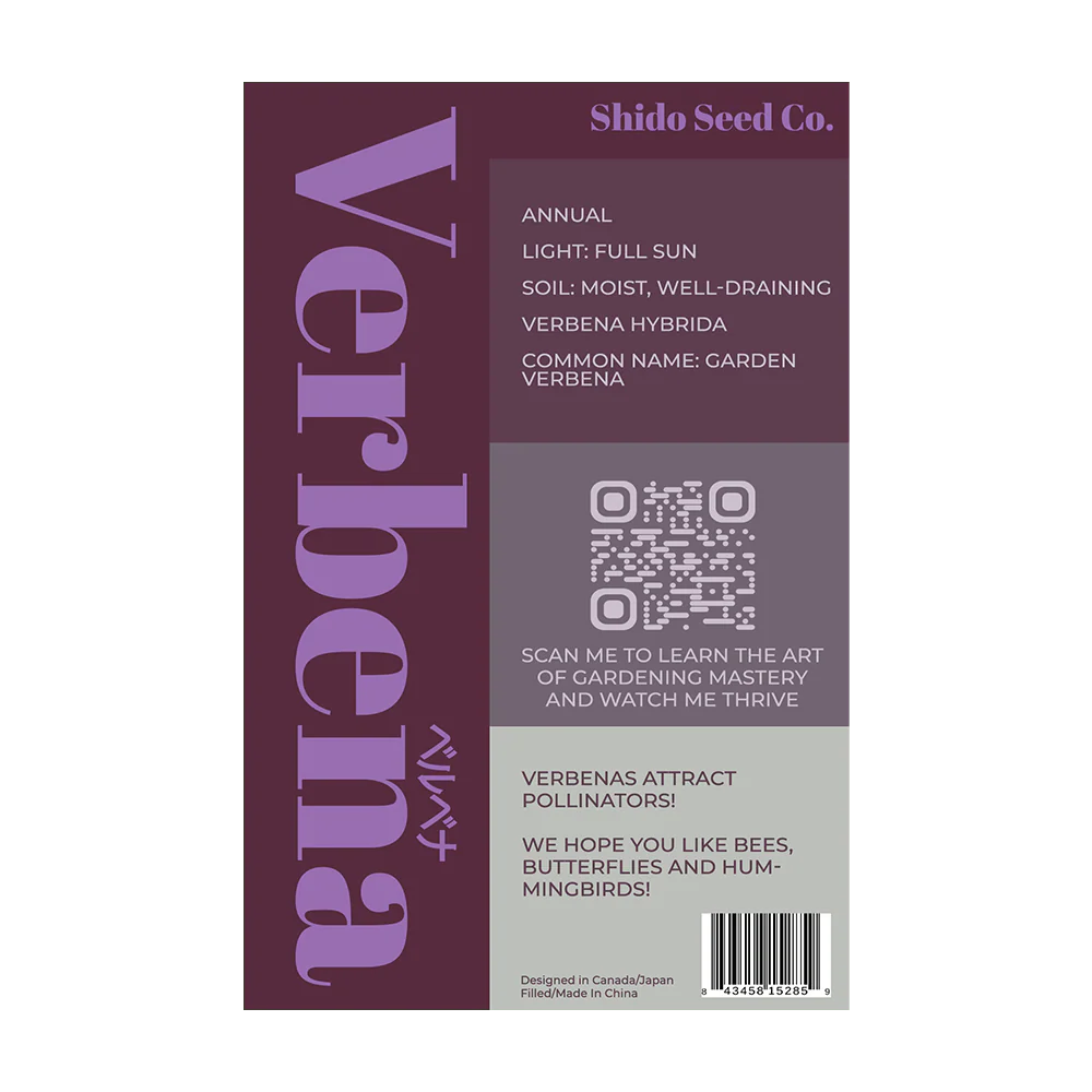 Verbena Flower Seeds Packet - Image 2